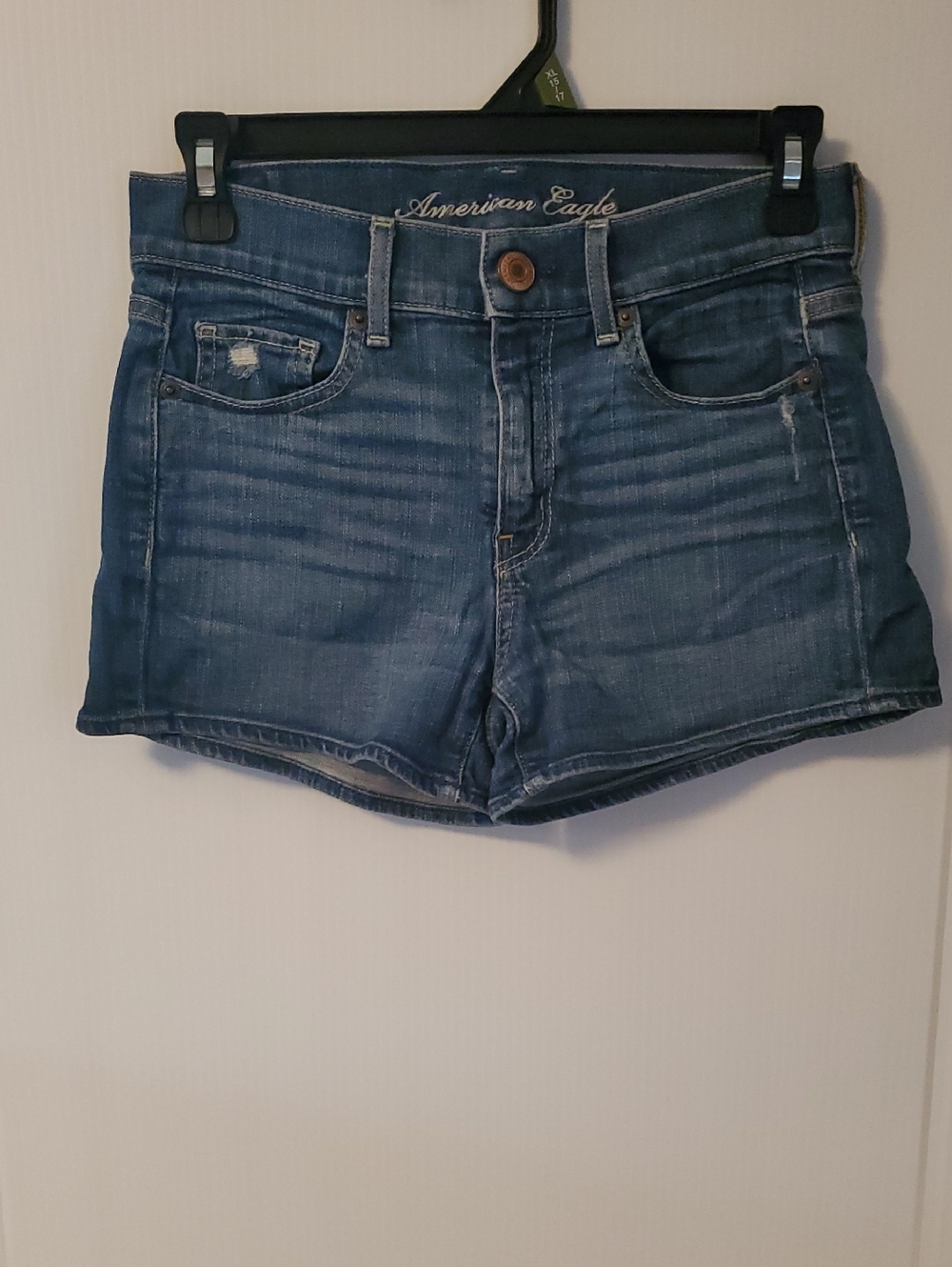 American Eagle Stretch Women's Blue Denim Short Shorts Size 2